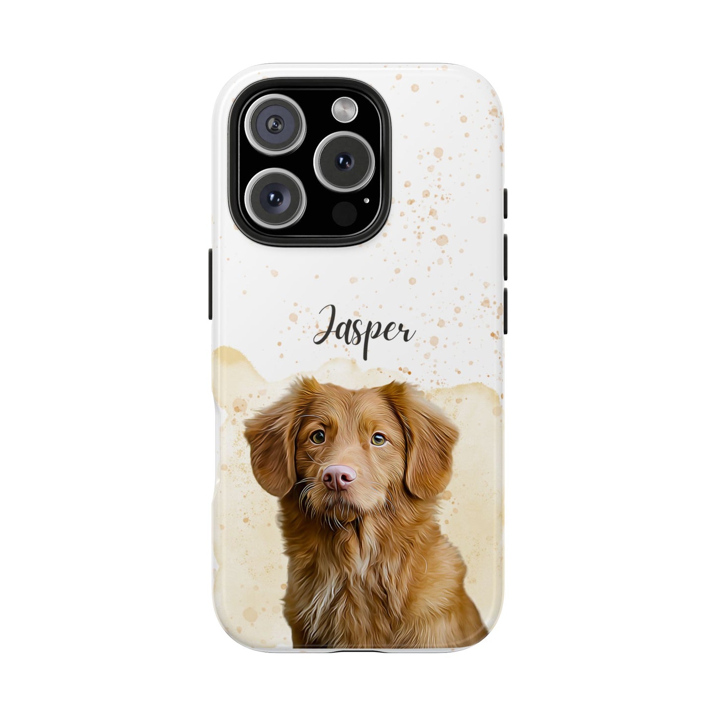 Custom Digital Oil Painted Watercolor Pet Portrait on Iphone and Samsung Phone Cases