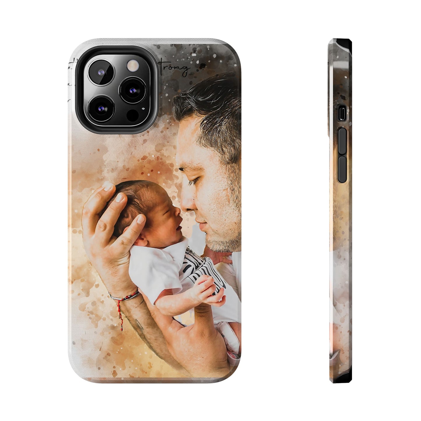 Custom Watercolor Photo On  Phone Case Personalized Cell Phone Case Picture