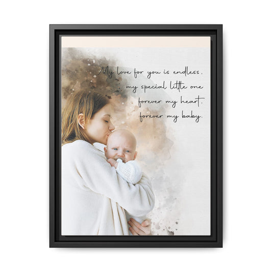 Framed Canvas | Custom Family Watercolor Portrait, Gift For Anniversary