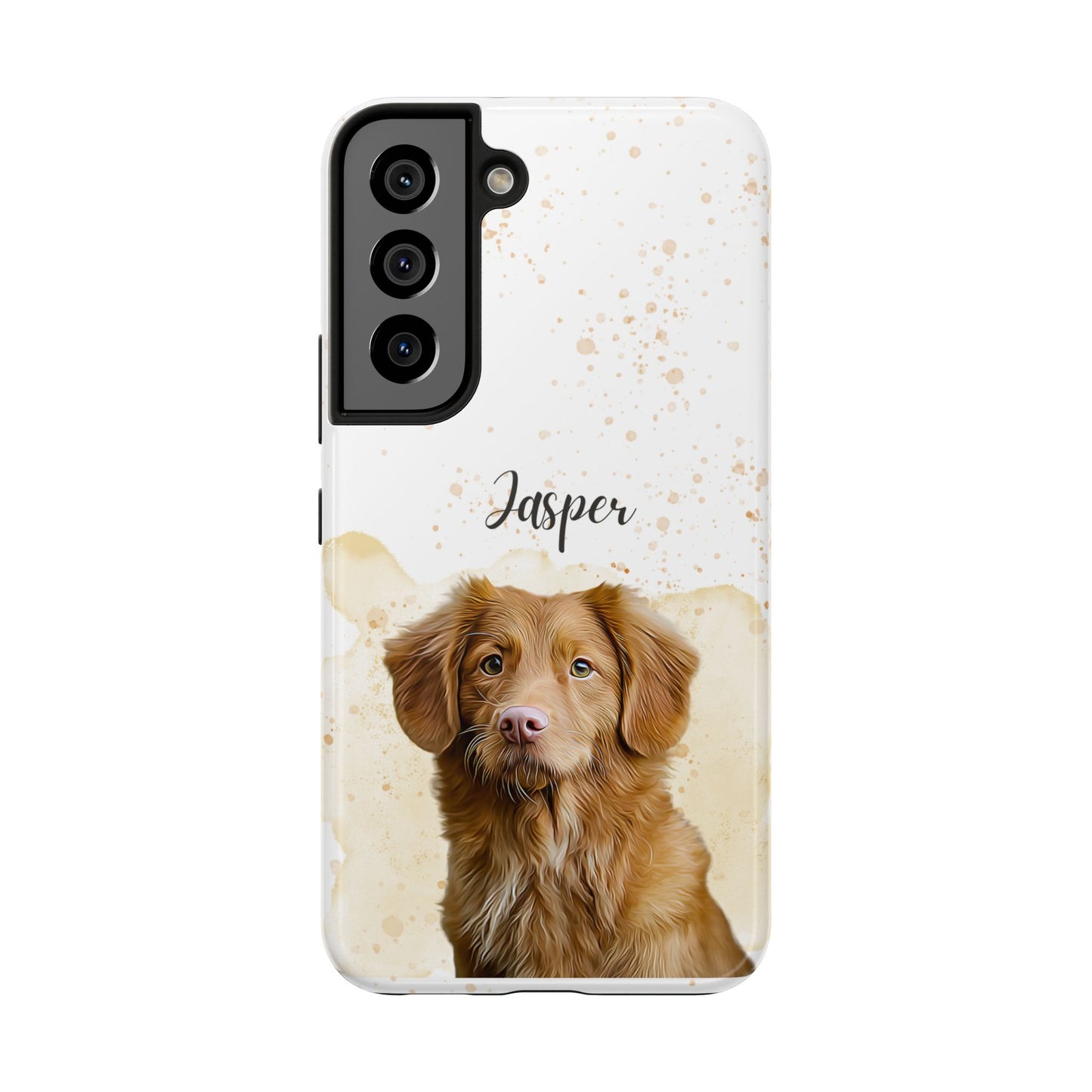 Custom Digital Oil Painted Watercolor Pet Portrait on Iphone and Samsung Phone Cases