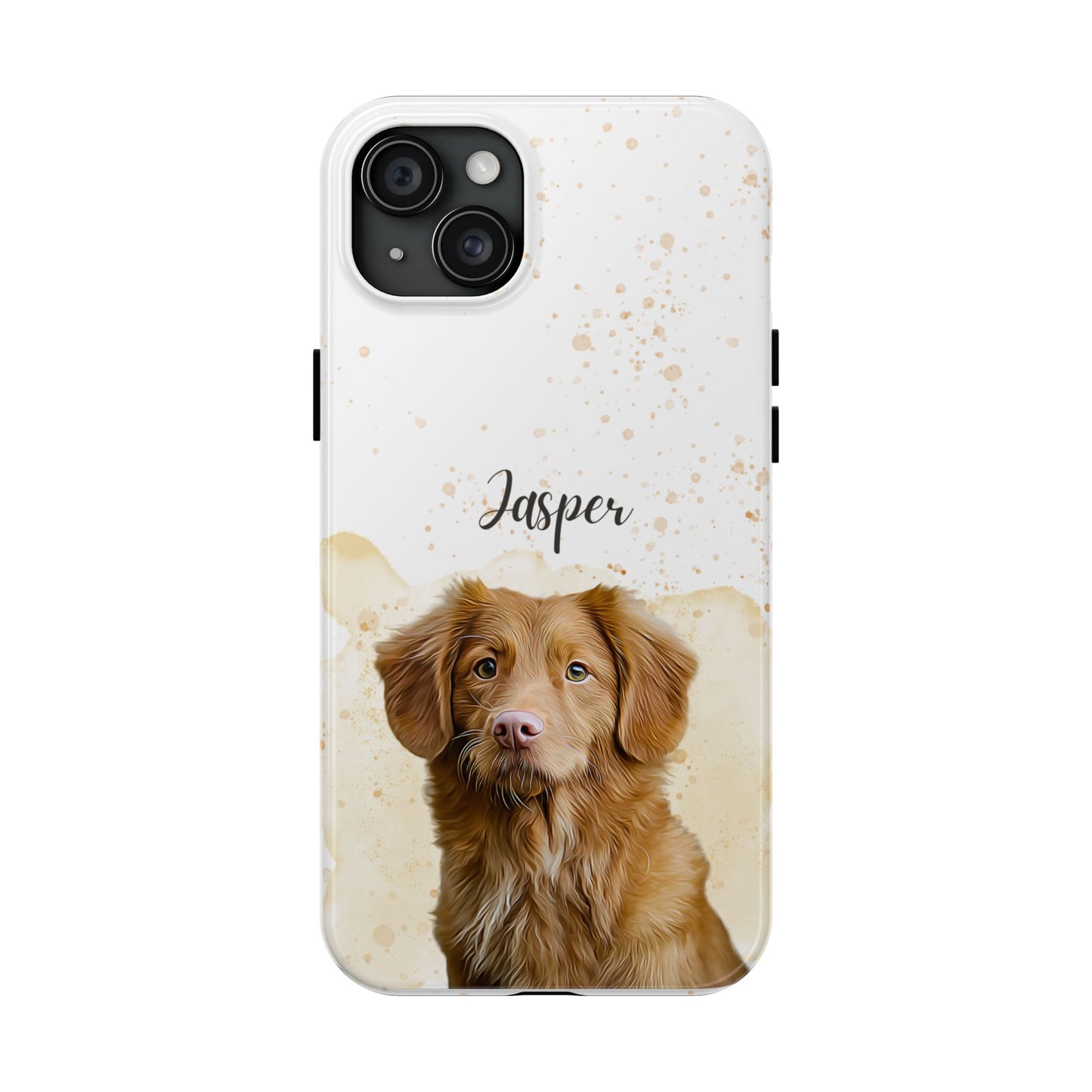 Custom Digital Oil Painted Watercolor Pet Portrait on Iphone and Samsung Phone Cases