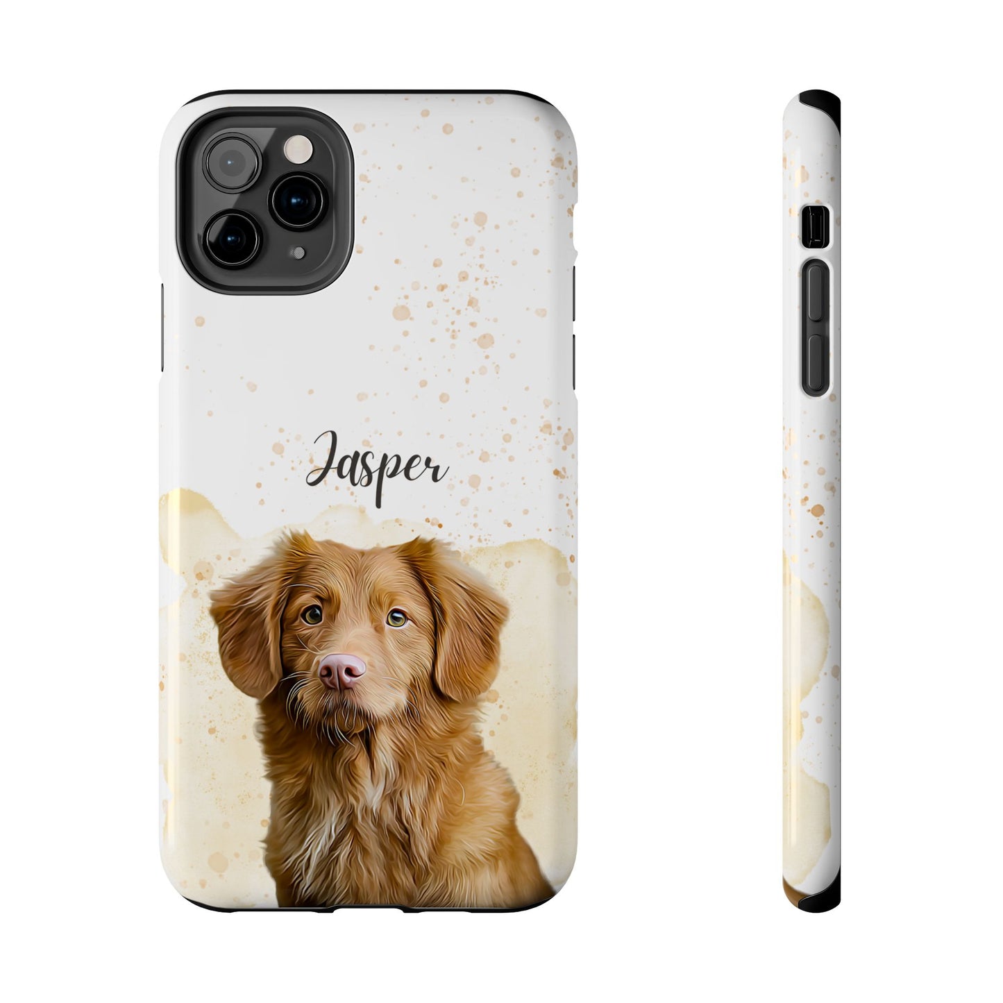 Custom Digital Oil Painted Watercolor Pet Portrait on Iphone and Samsung Phone Cases