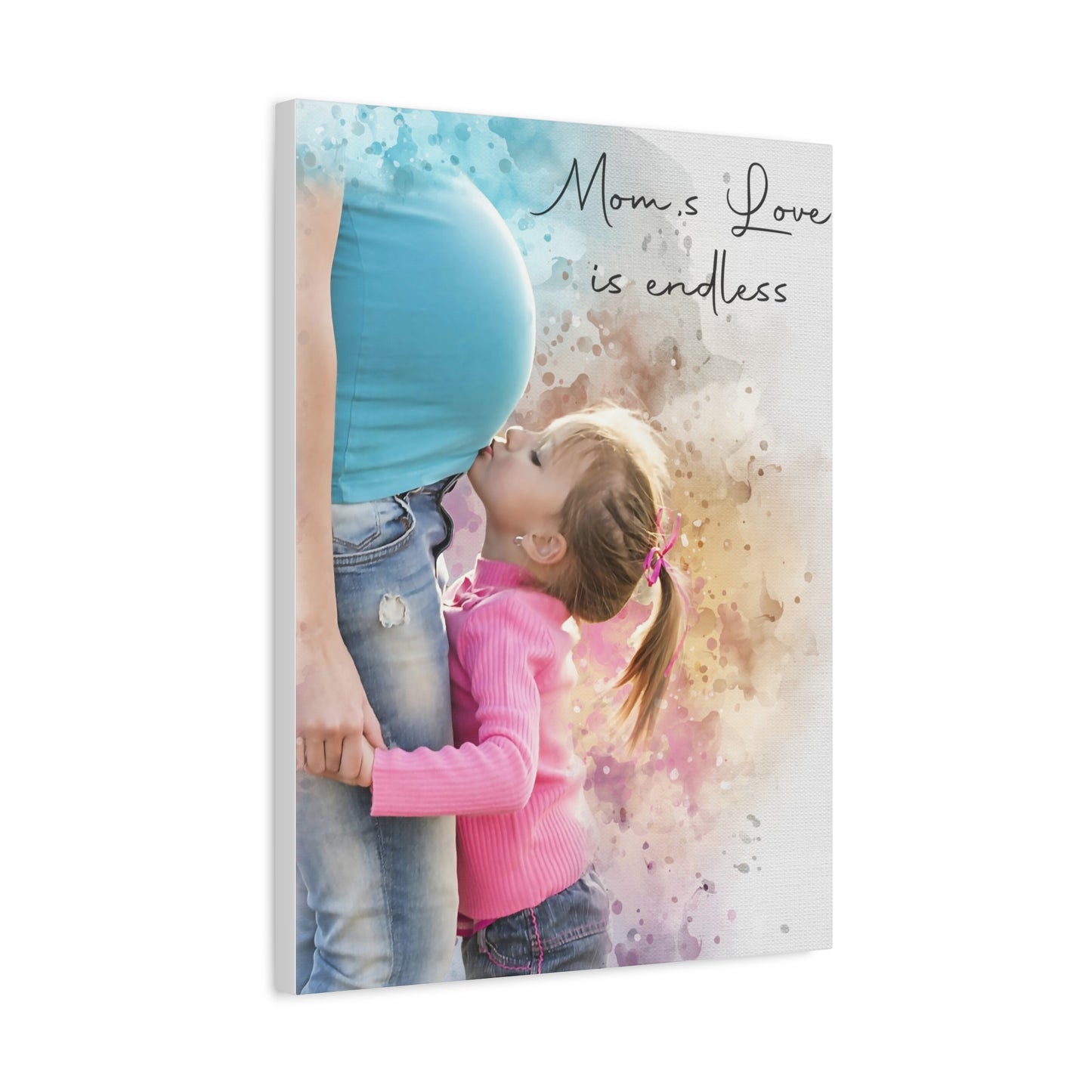 Canvas | Baby Watercolor Portrait On Stretched Canvas, Anniversary Keepsake,