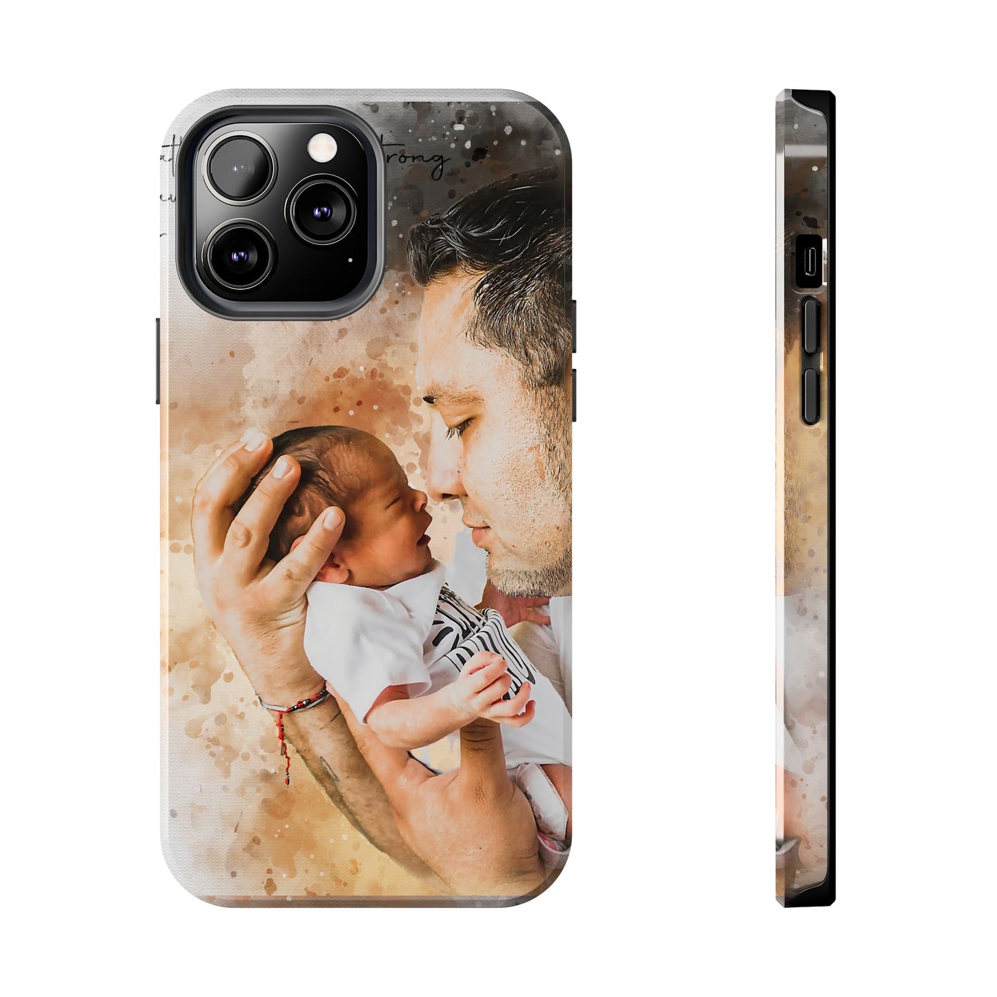 Custom Watercolor Photo On  Phone Case Personalized Cell Phone Case Picture