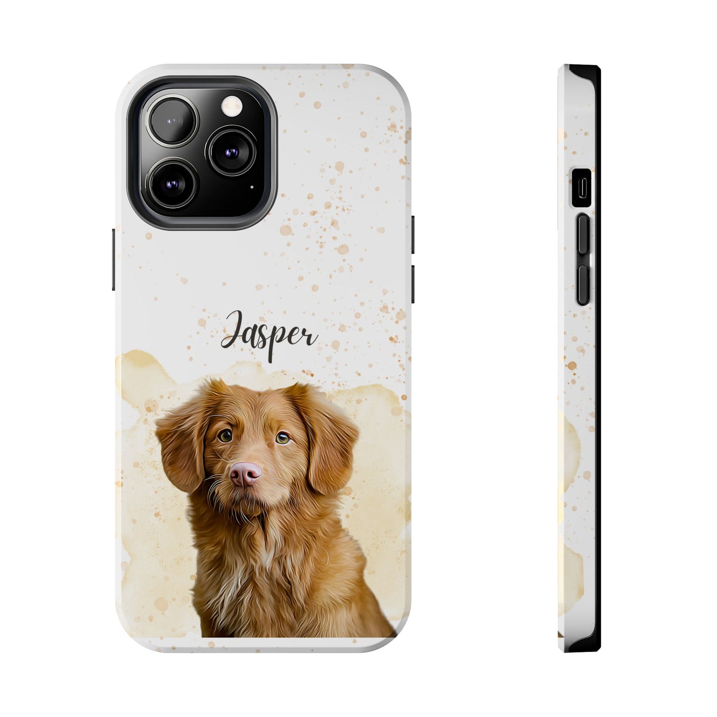 Custom Digital Oil Painted Watercolor Pet Portrait on Iphone and Samsung Phone Cases