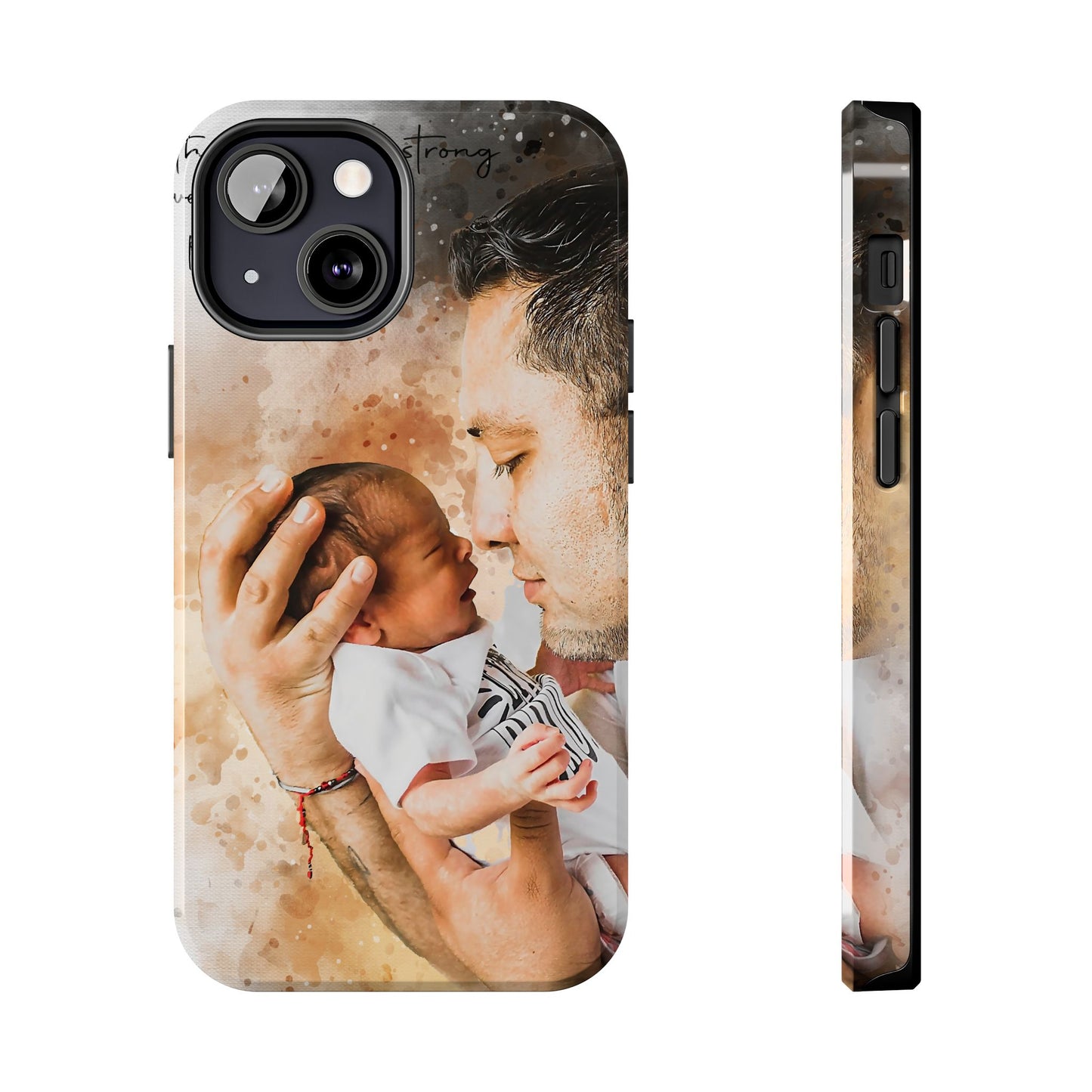 Custom Watercolor Photo On  Phone Case Personalized Cell Phone Case Picture