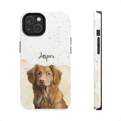 Custom Digital Oil Painted Watercolor Pet Portrait on Iphone and Samsung Phone Cases