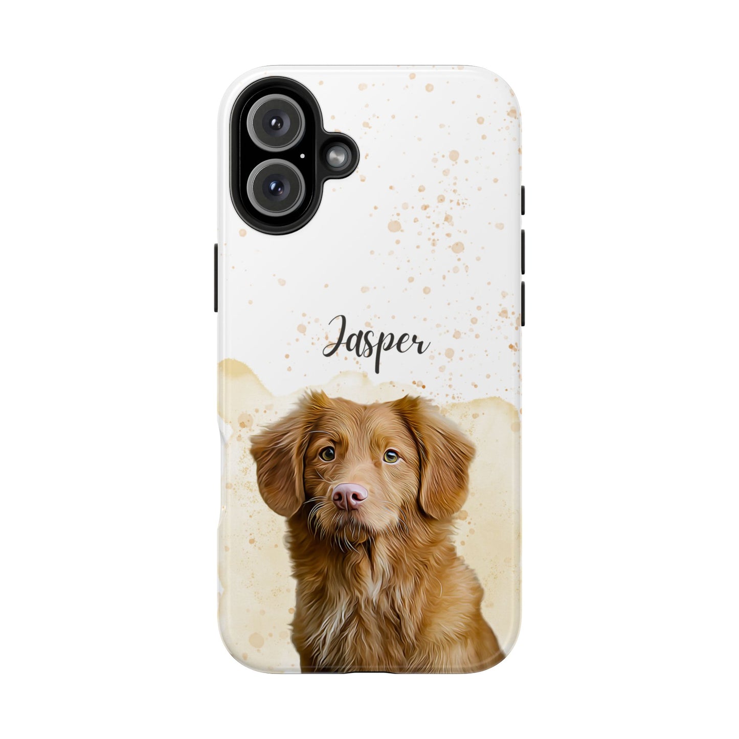 Custom Digital Oil Painted Watercolor Pet Portrait on Iphone and Samsung Phone Cases