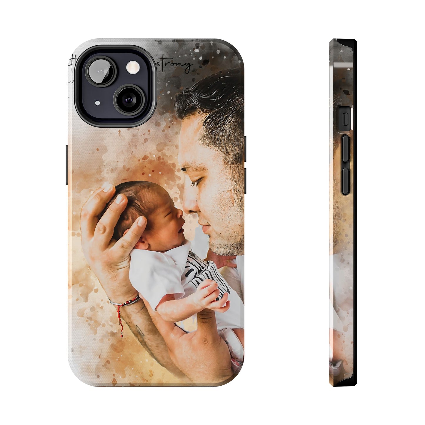 Custom Watercolor Photo On  Phone Case Personalized Cell Phone Case Picture