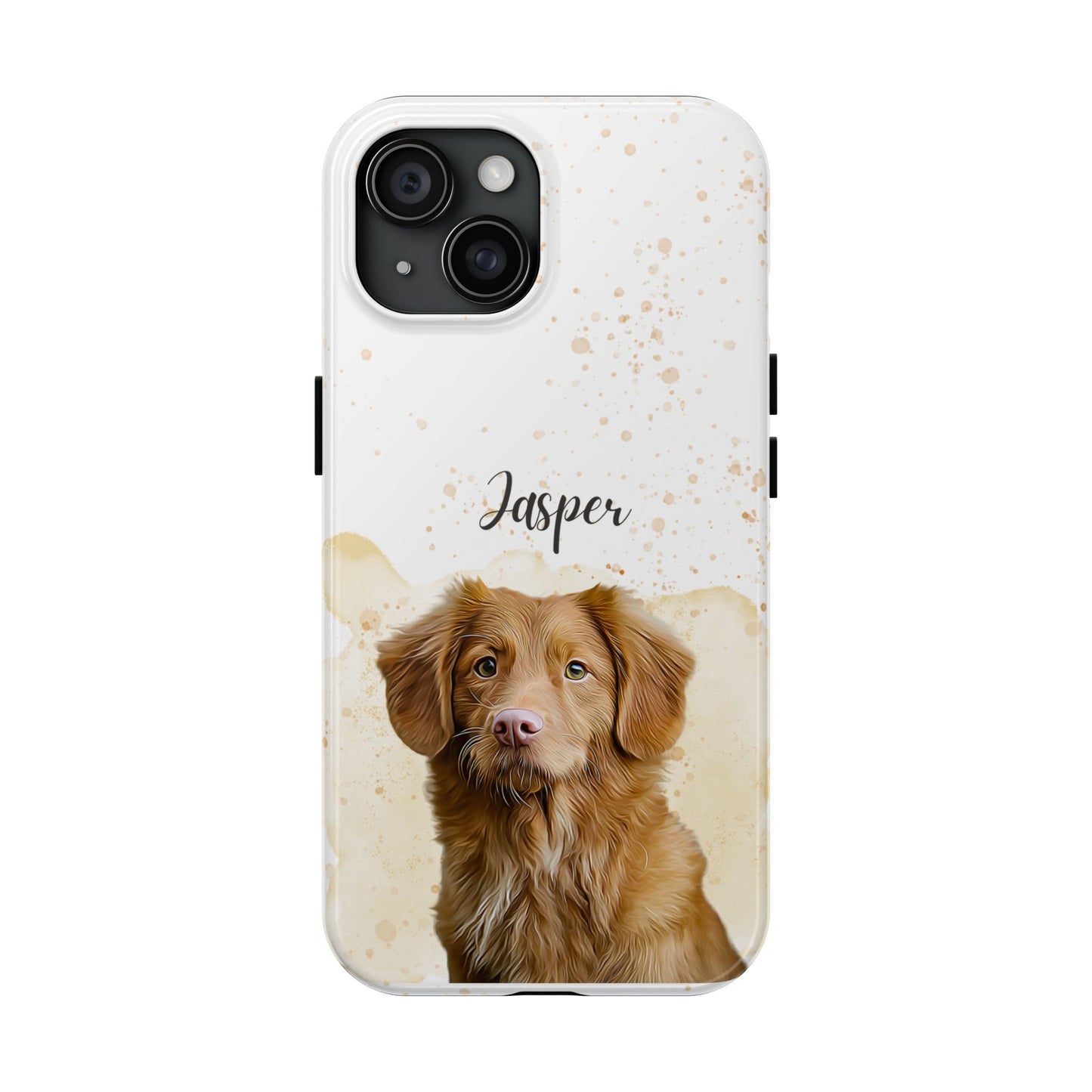 Custom Digital Oil Painted Watercolor Pet Portrait on Iphone and Samsung Phone Cases