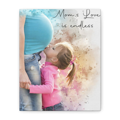 Canvas | Baby Watercolor Portrait On Stretched Canvas, Anniversary Keepsake,