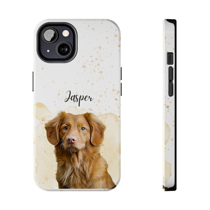 Custom Digital Oil Painted Watercolor Pet Portrait on Iphone and Samsung Phone Cases