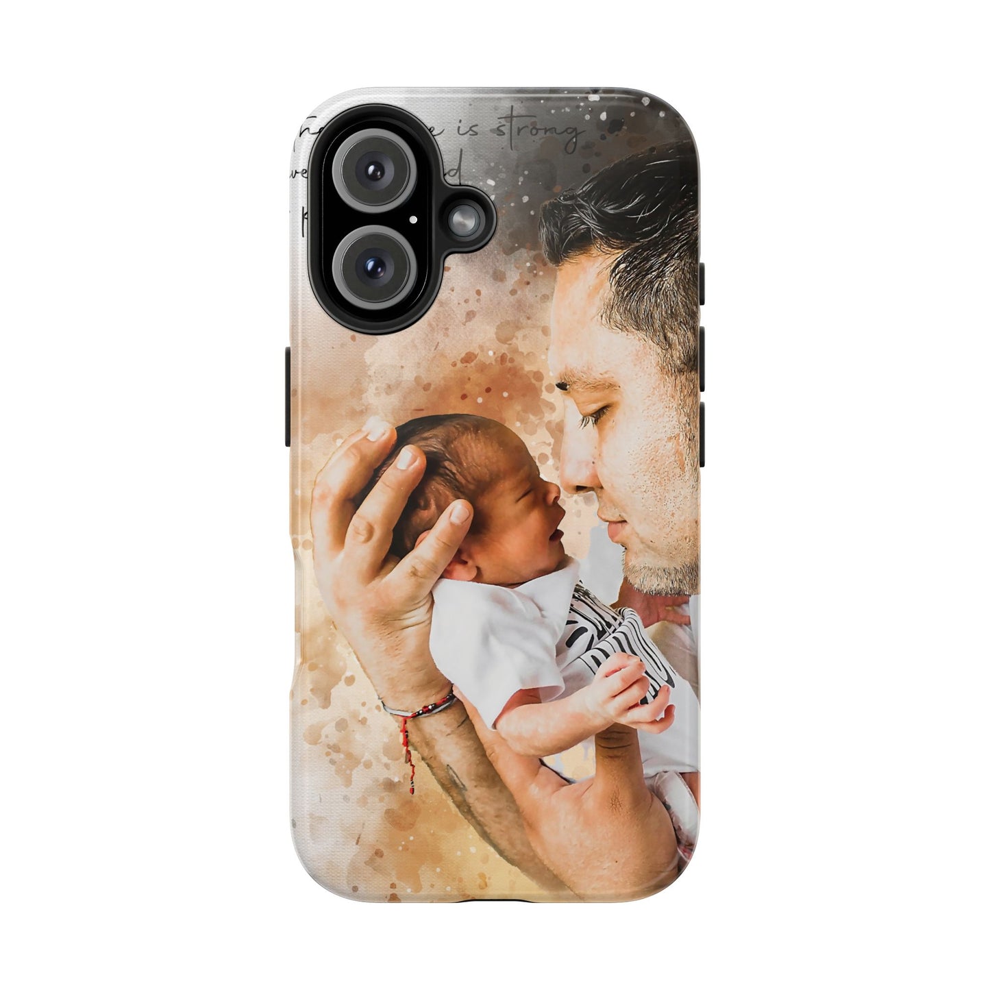 Custom Watercolor Photo On  Phone Case Personalized Cell Phone Case Picture