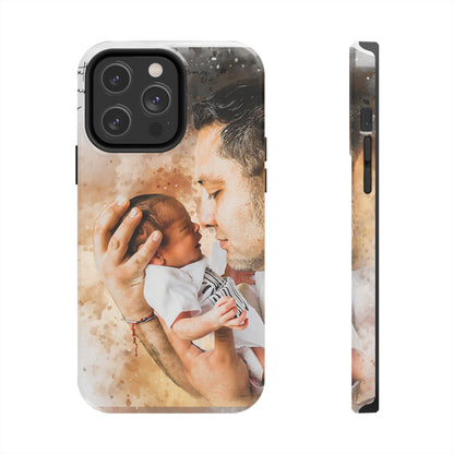 Custom Watercolor Photo On  Phone Case Personalized Cell Phone Case Picture