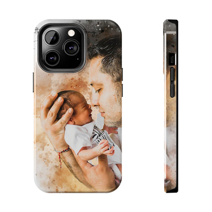 Custom Watercolor Photo On  Phone Case Personalized Cell Phone Case Picture