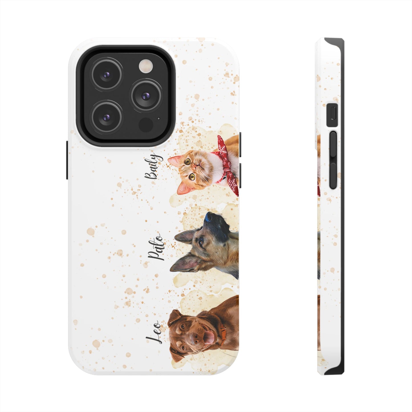 Custom Digital Oil Painted Watercolor Pet Portrait on Iphone and Samsung Phone Cases