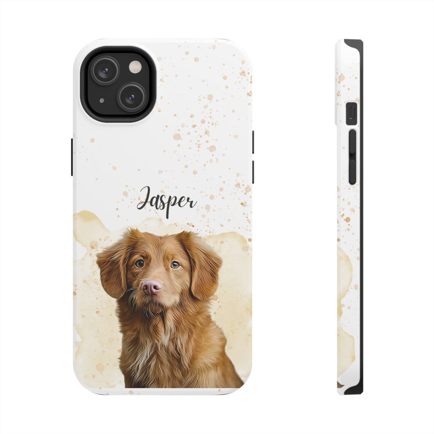 Custom Digital Oil Painted Watercolor Pet Portrait on Iphone and Samsung Phone Cases