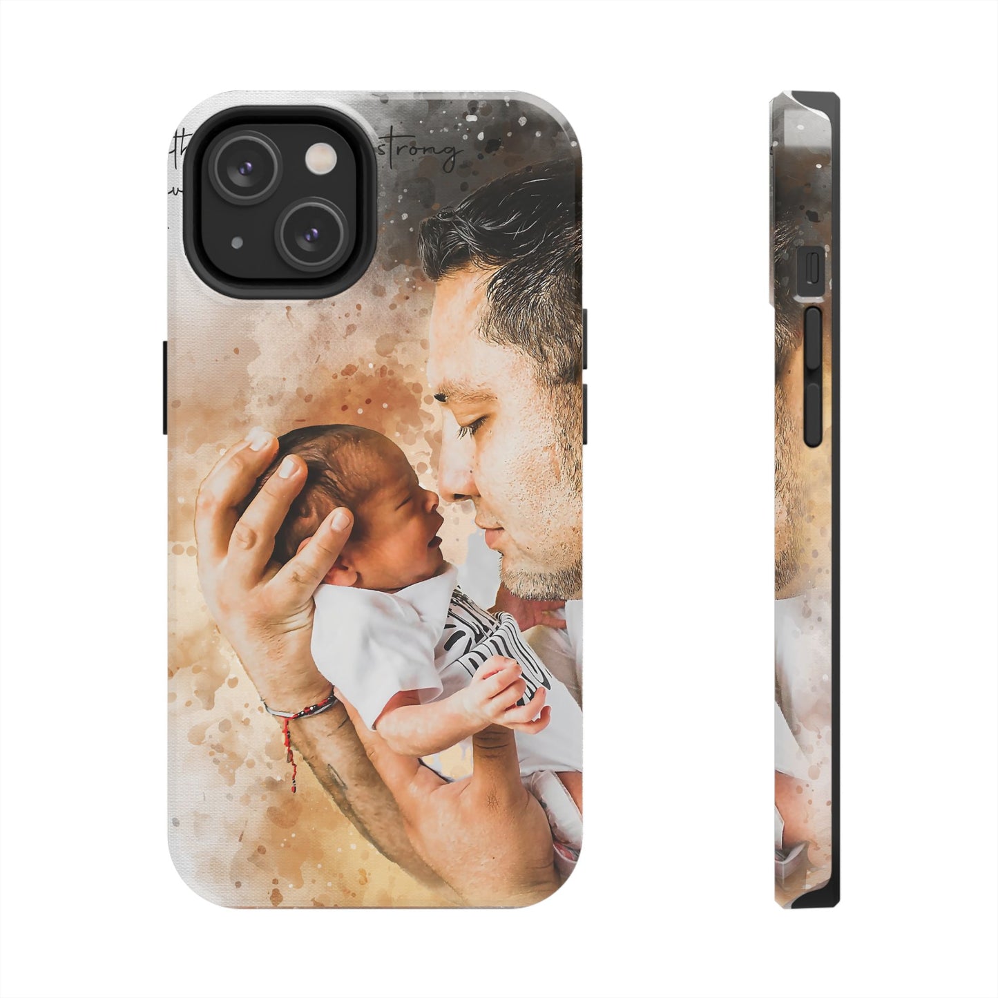 Custom Watercolor Photo On  Phone Case Personalized Cell Phone Case Picture