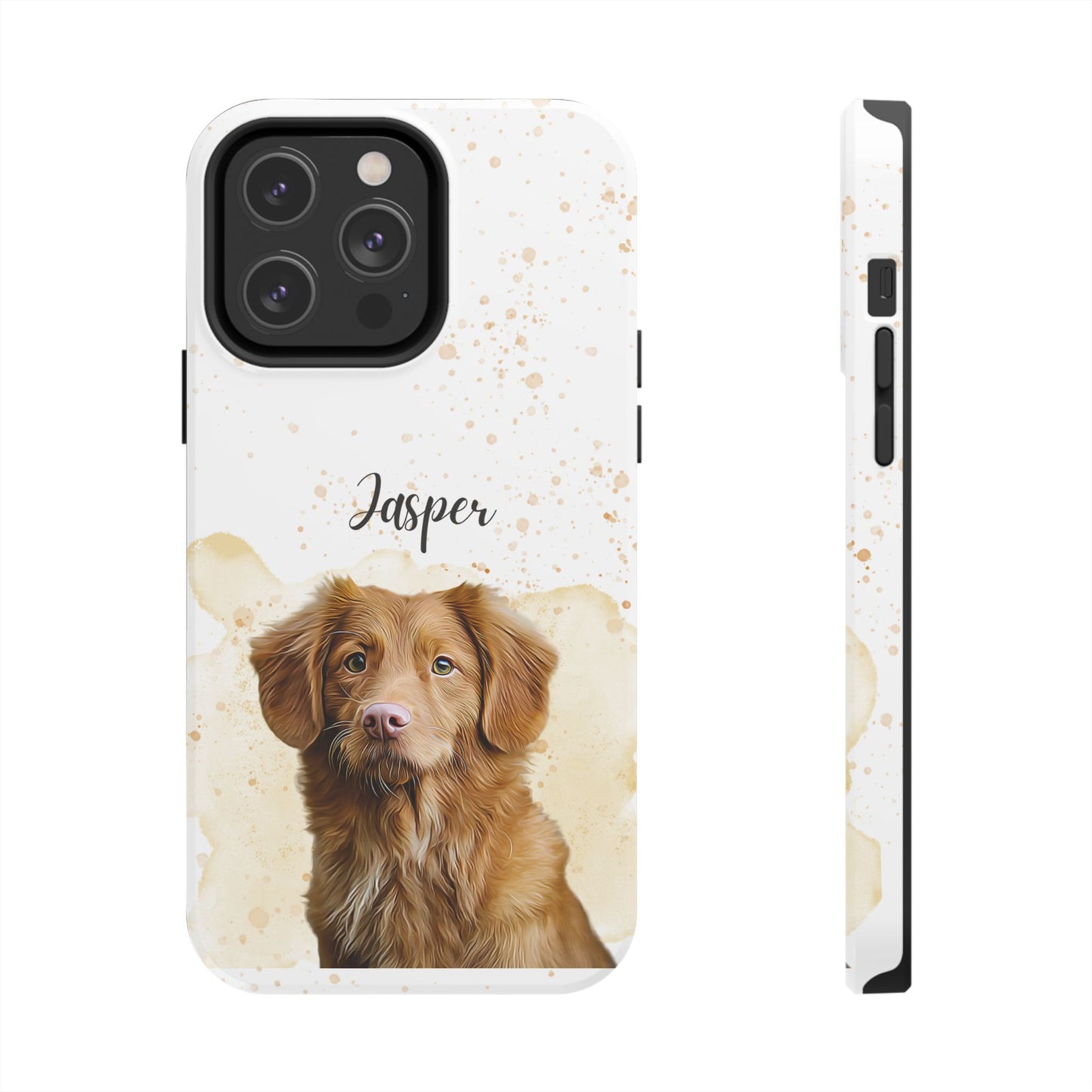 Custom Digital Oil Painted Watercolor Pet Portrait on Iphone and Samsung Phone Cases