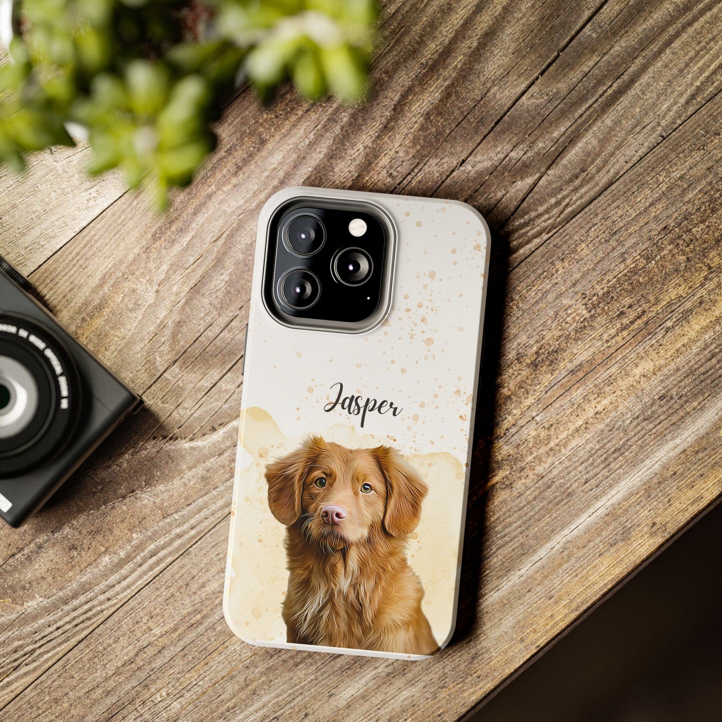 Custom Digital Oil Painted Watercolor Pet Portrait on Iphone and Samsung Phone Cases