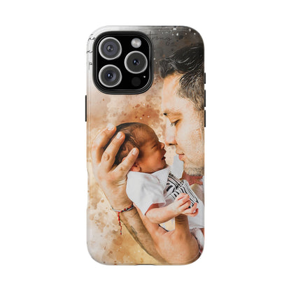 Custom Watercolor Photo On  Phone Case Personalized Cell Phone Case Picture