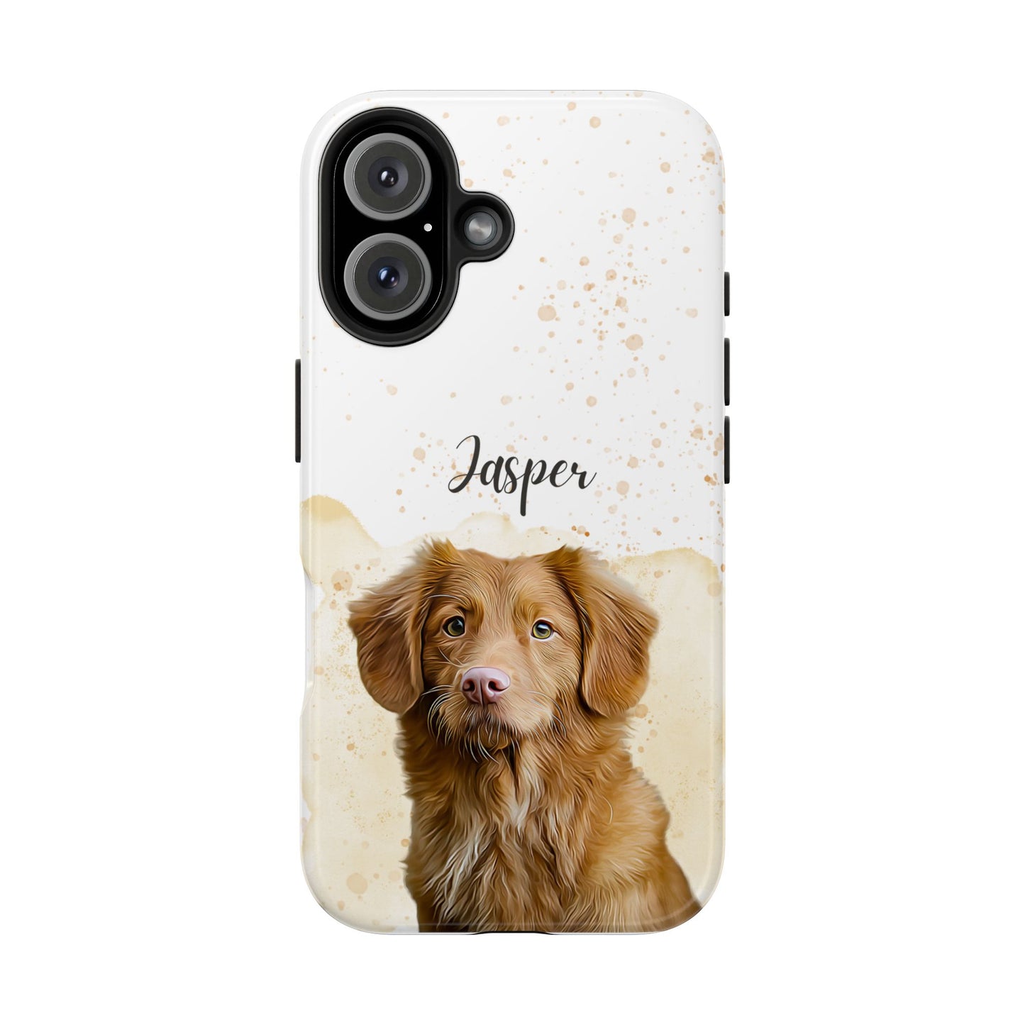 Custom Digital Oil Painted Watercolor Pet Portrait on Iphone and Samsung Phone Cases