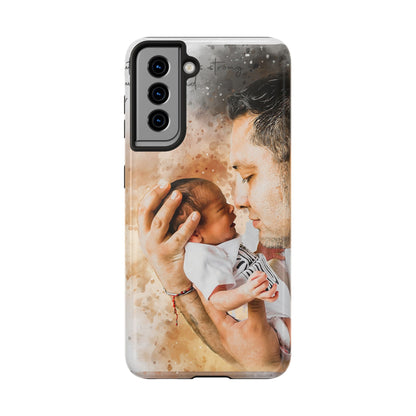 Custom Watercolor Photo On  Phone Case Personalized Cell Phone Case Picture