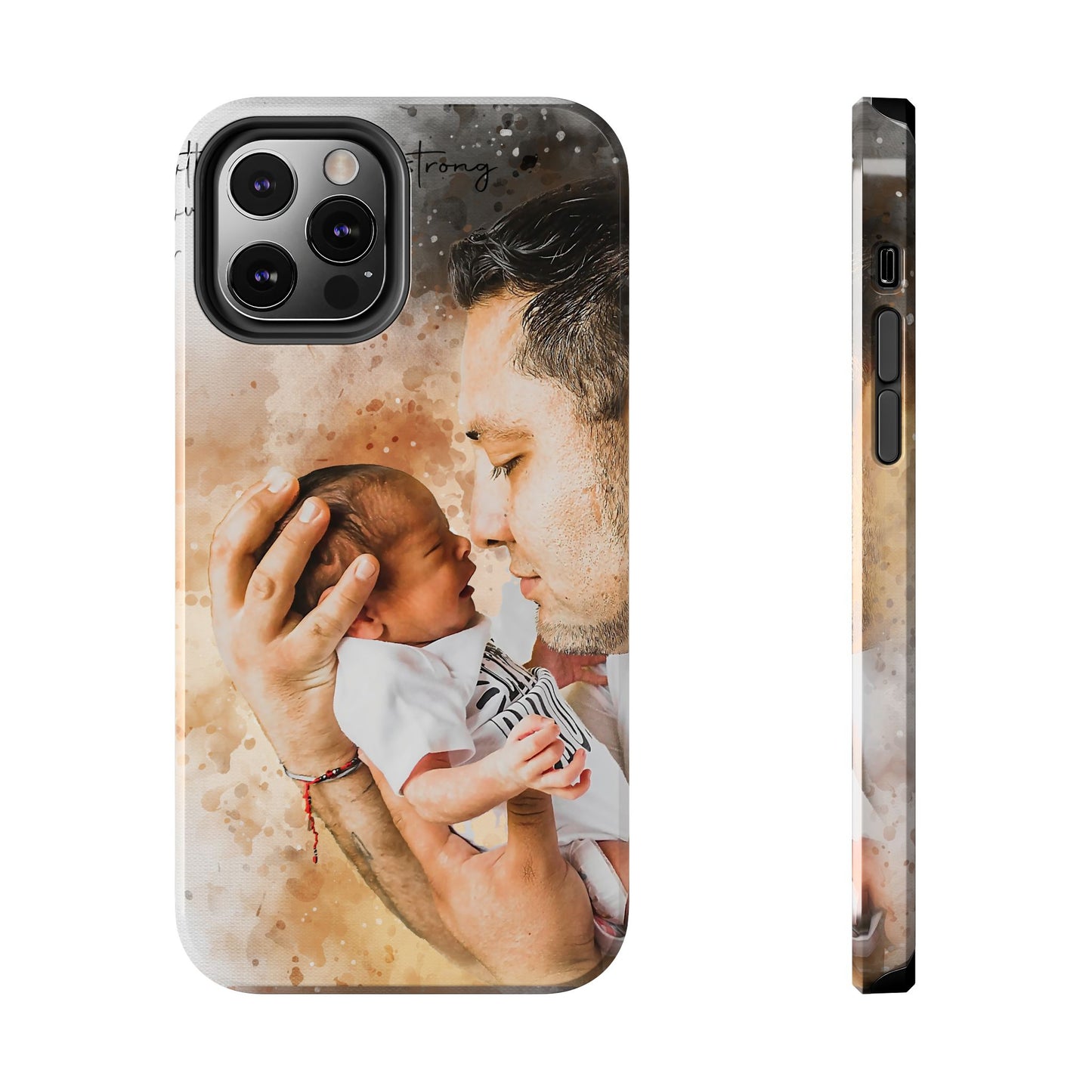 Custom Watercolor Photo On  Phone Case Personalized Cell Phone Case Picture