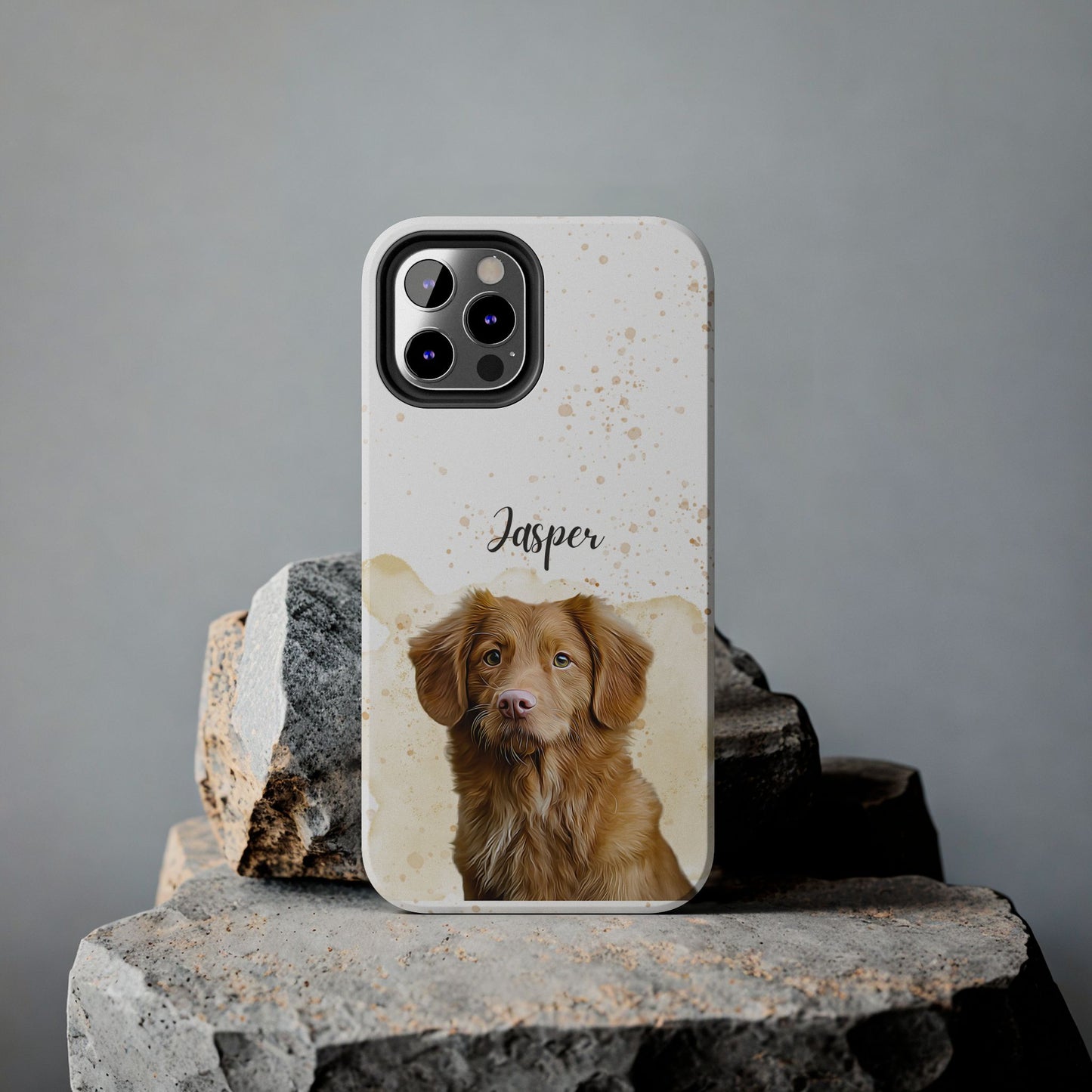 Custom Digital Oil Painted Watercolor Pet Portrait on Iphone and Samsung Phone Cases