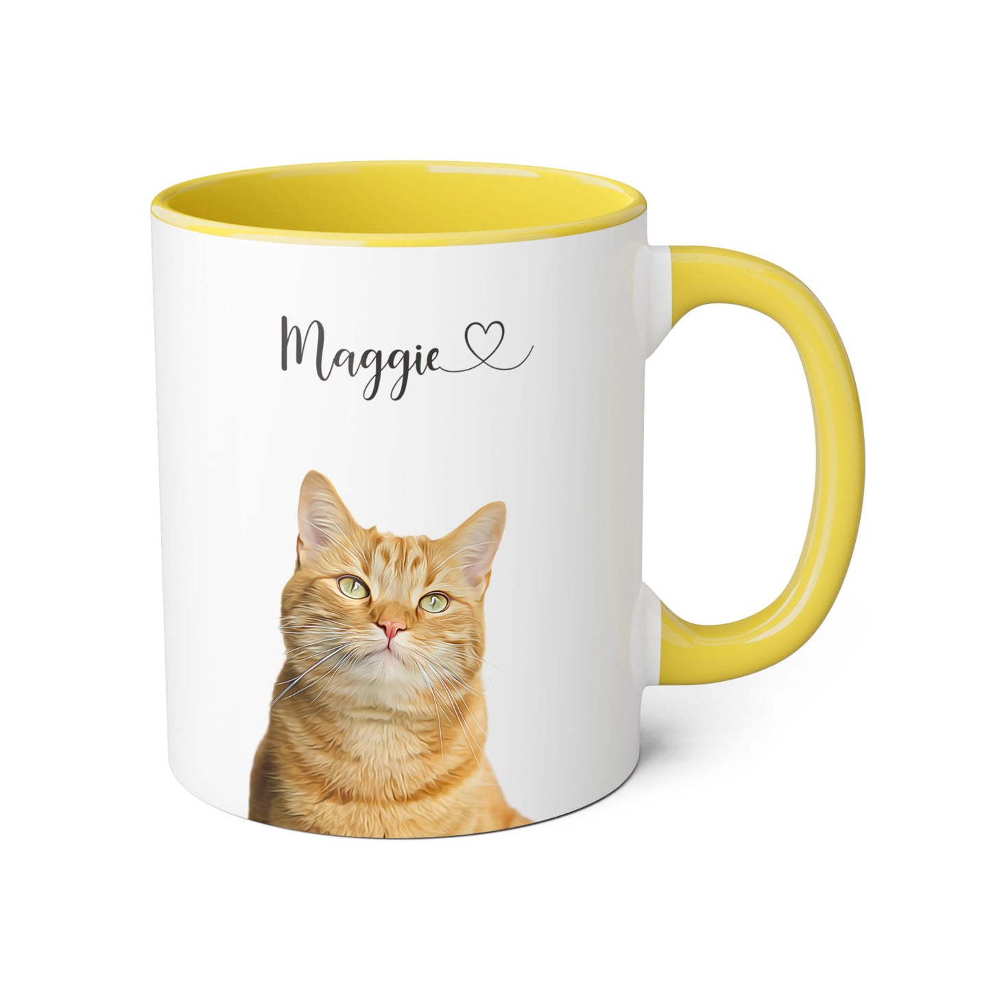 Tasses d'accent | Tasse à café de style peint à l'huile avec portrait d'animal personnalisé Cadeau personnalisé pour animal de compagnie pour amoureux des animaux 11 oZ