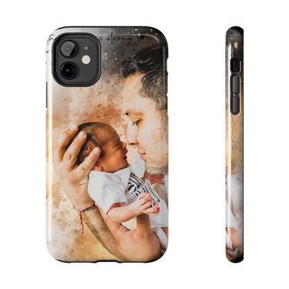 Custom Watercolor Photo On  Phone Case Personalized Cell Phone Case Picture