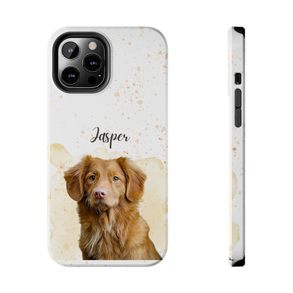 Custom Digital Oil Painted Watercolor Pet Portrait on Iphone and Samsung Phone Cases