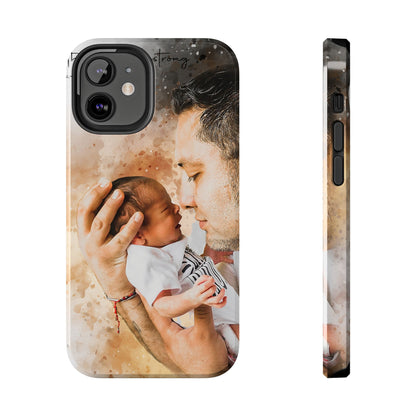 Custom Watercolor Photo On  Phone Case Personalized Cell Phone Case Picture