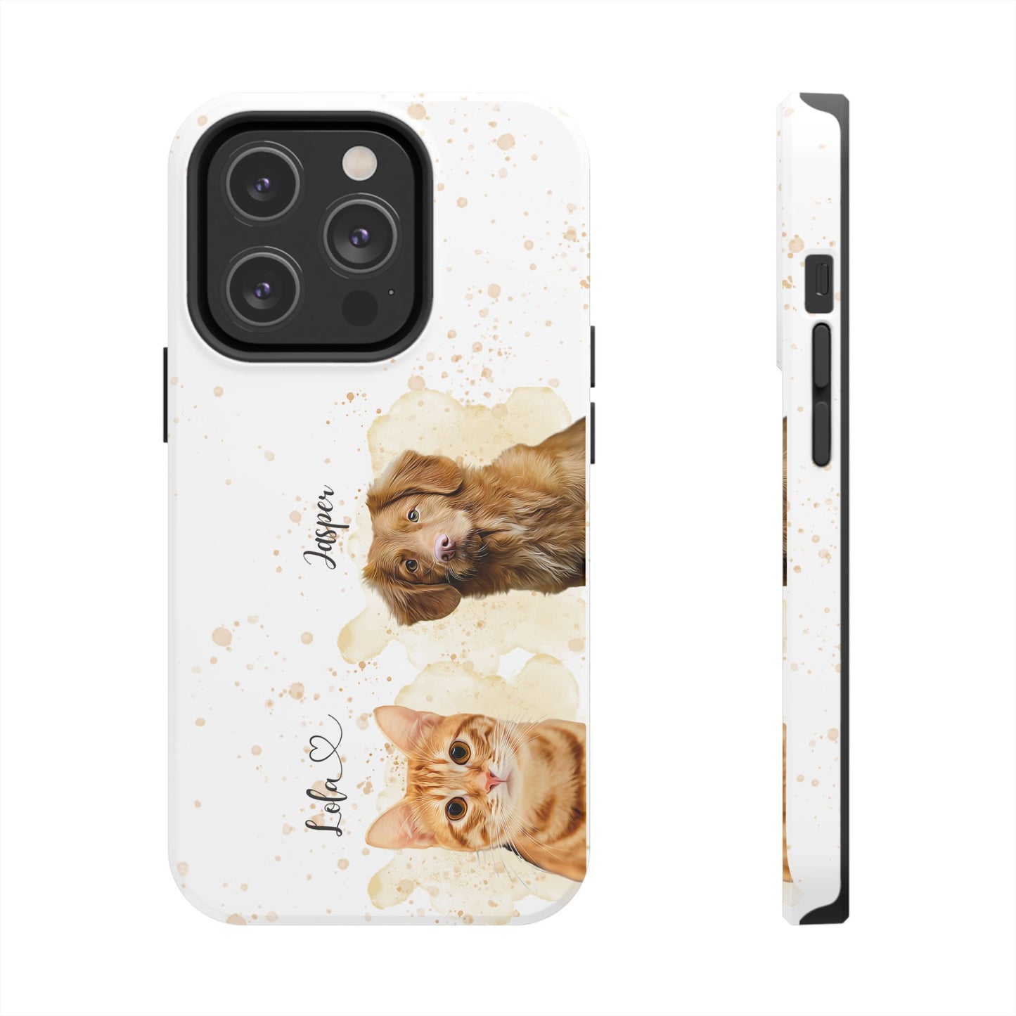 Custom Digital Oil Painted Watercolor Pet Portrait on Iphone and Samsung Phone Cases