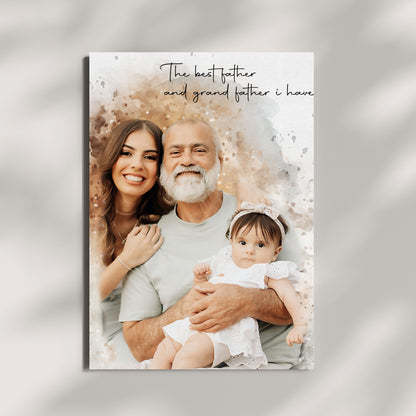 Print Poster | Watercolor Portrait For Couple On Paper Print Poster